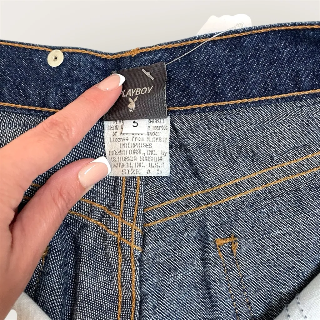 Vintage Playboy Denim Capris - Image 5