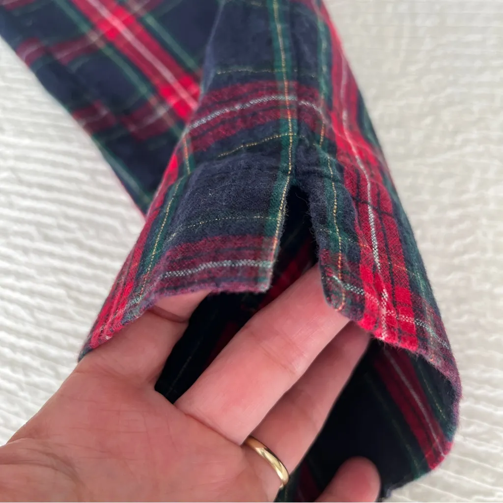 Hollister red blue plaid ankle pants Small - Image 9