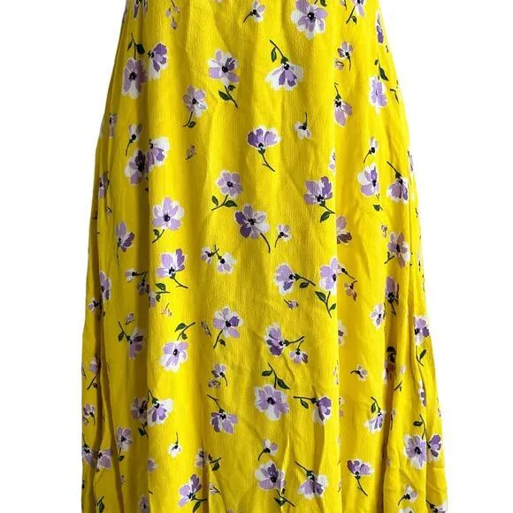 Zara Midi dress Lemon Yellow Floral Print sundress Blogger‎ Favorite Small - Image 6