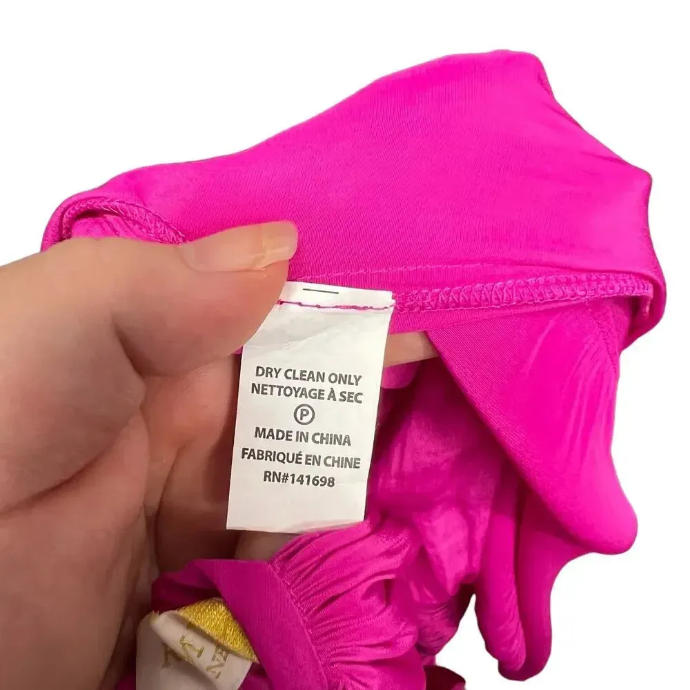 Ramy Brook Paris Sleeveless Dress in‎ Wild Rose Hibiscus Pink Size Medium - Image 11