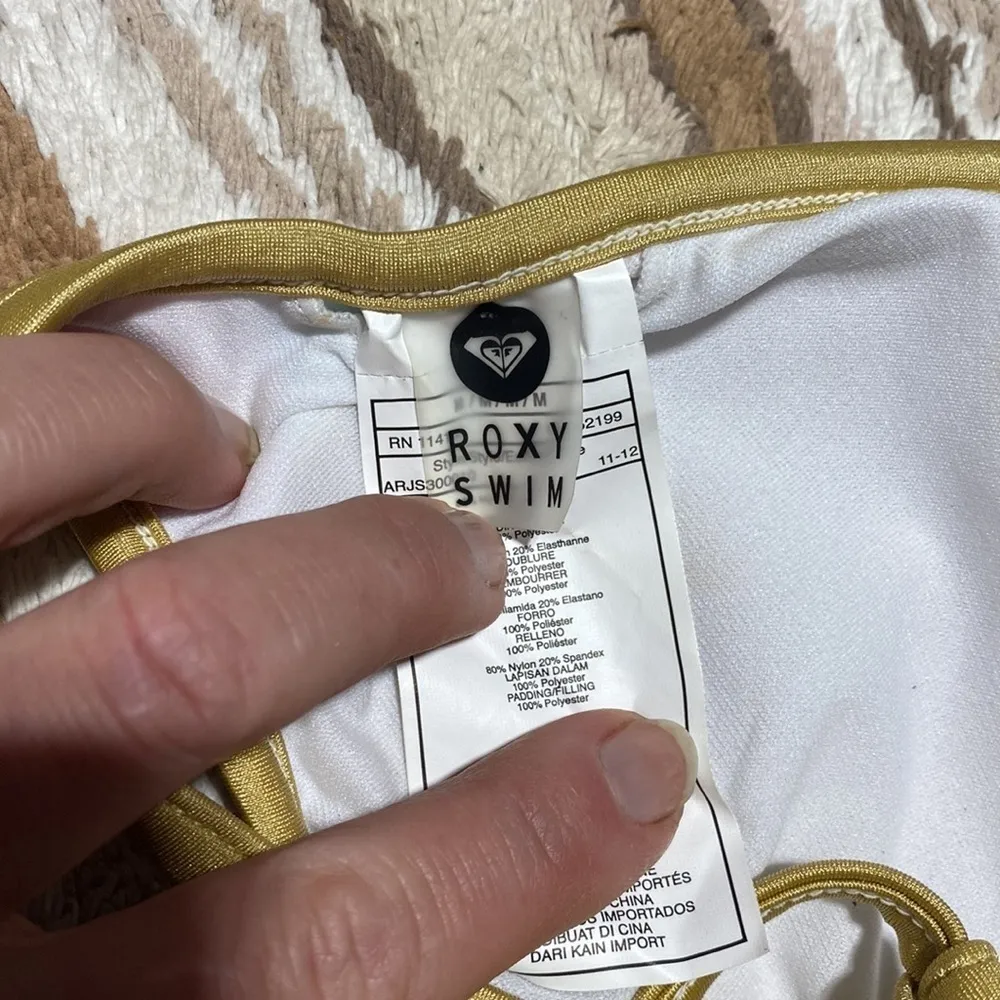 Roxy  Juniors Golden Maze Fixed Tri Bikini set​​​​ - Image 5