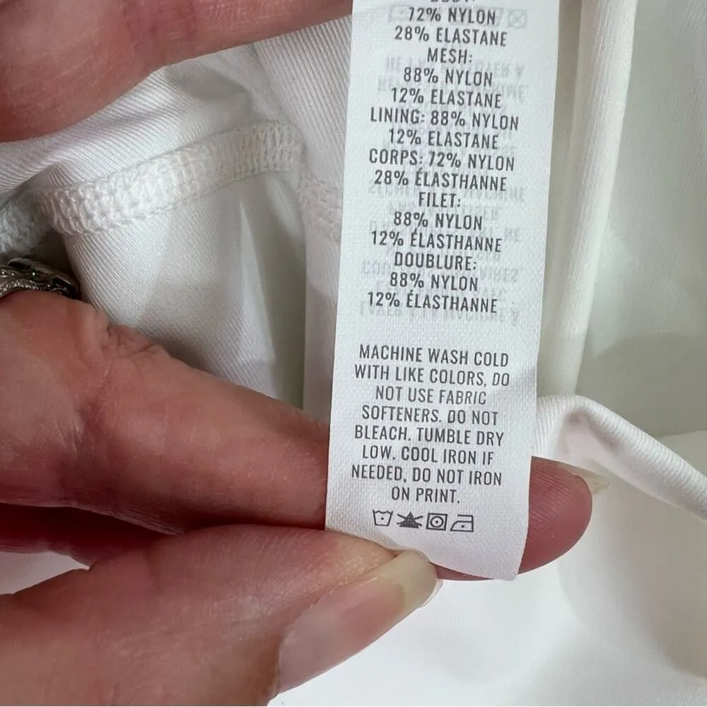 Offline By Aerie Goals 7/8 Leggings White High Rise Mesh Pockets Size L NEW - Image 15