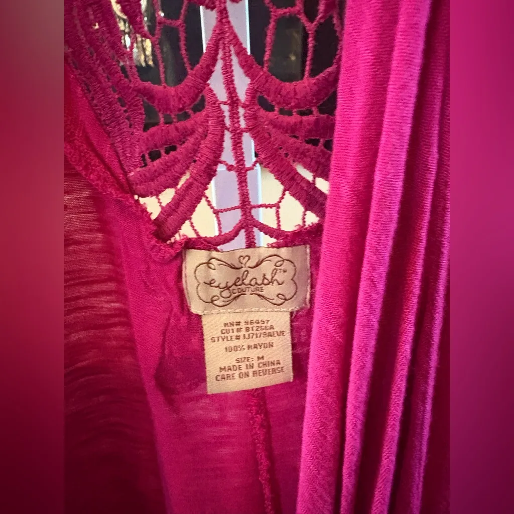 Eyelash Couture Women's Pink Drape Top - Image 2