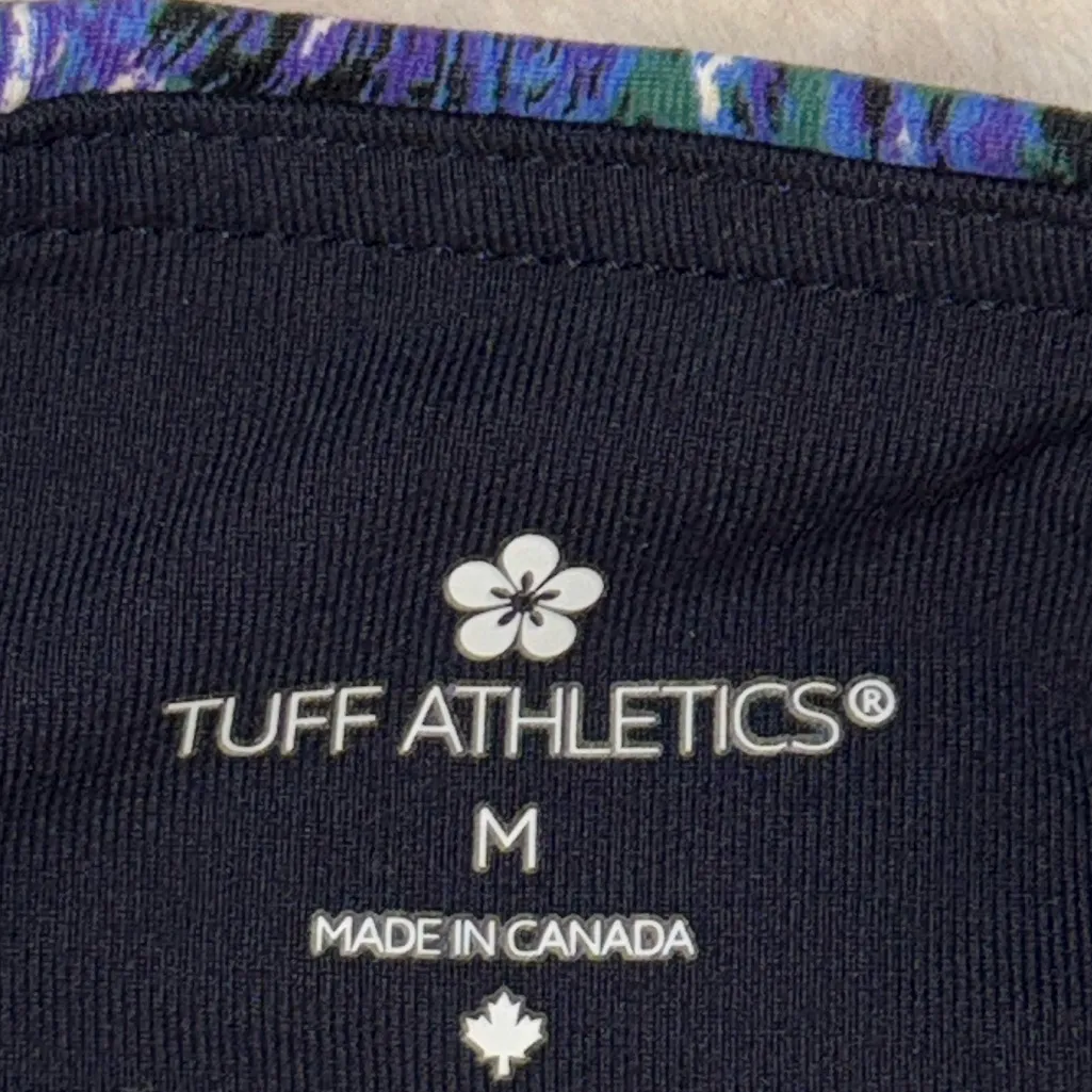 Tuff Athletics Active Supplex Leggings Women’s Medium M Black “Peacock” Print - Image 11