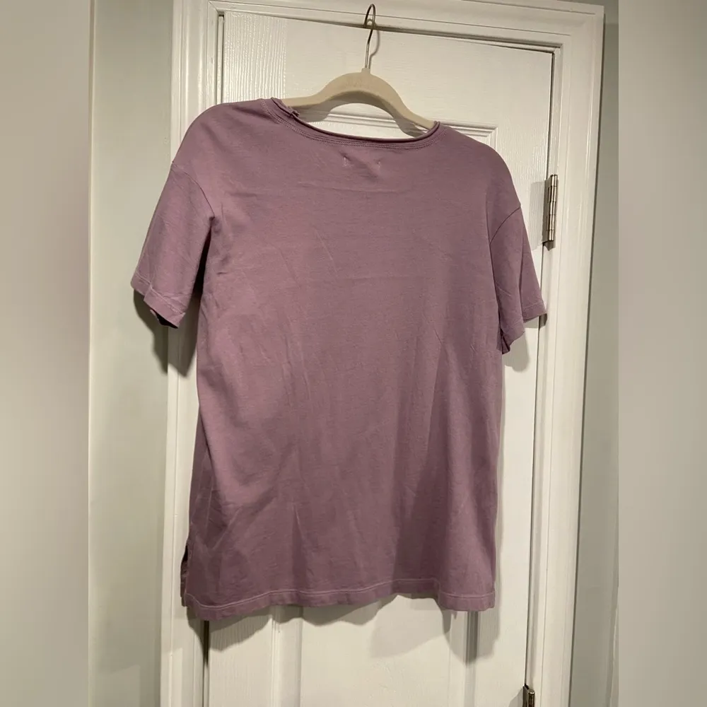 NWOT Madewell Size XS Lavender Short Sleeve Crew Split Hem Pocket Tee Shirt - Image 6