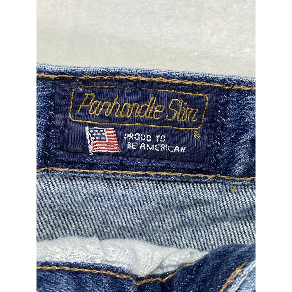 Vintage Panhandle‎ Slim Side Black lace Western Womens Jeans Size 15/16 USA - Image 7