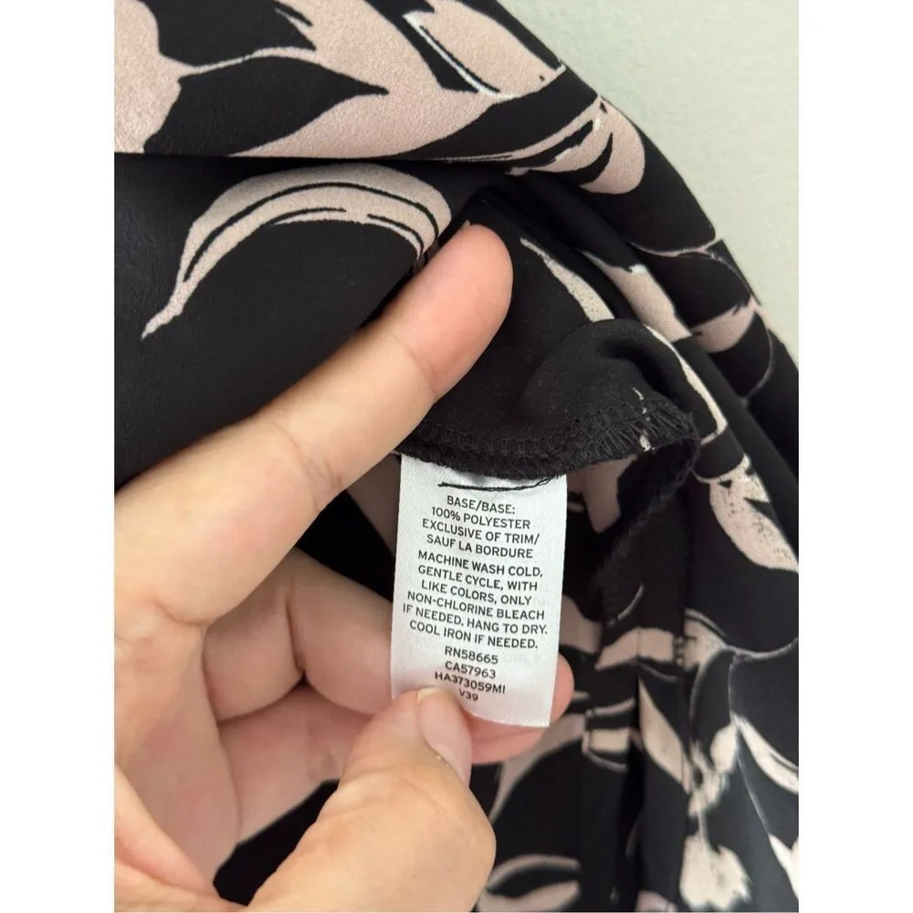 Halogen Lace Camisole Top Floral Size Small Black Spaghetti Strap V Neck - Image 8