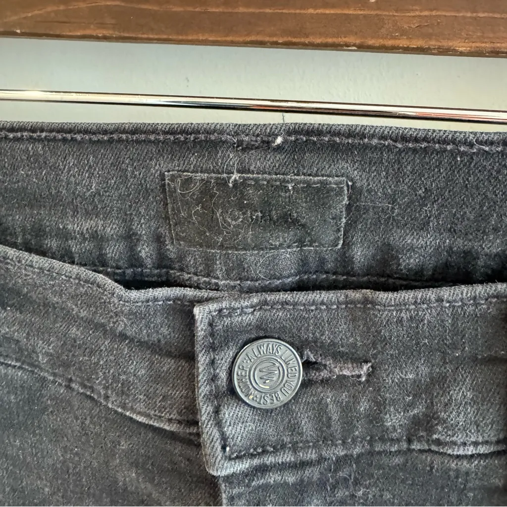 Mother The Hustler Ankle Fray Jeans in Not Guilty Wash Size 30 Black - Image 3