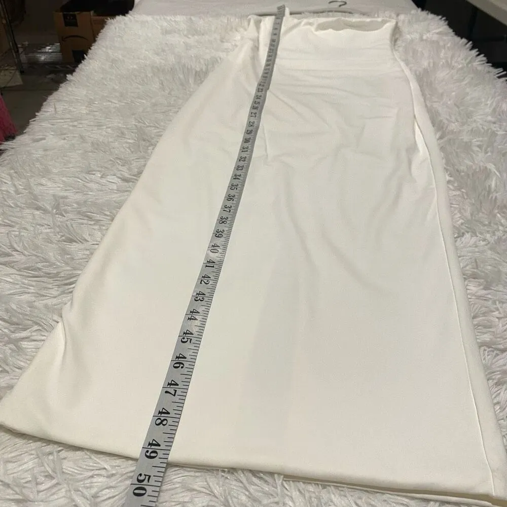 Because of Alice BOA Asymmetric Midi Dress in White Medium NWT - Image 5