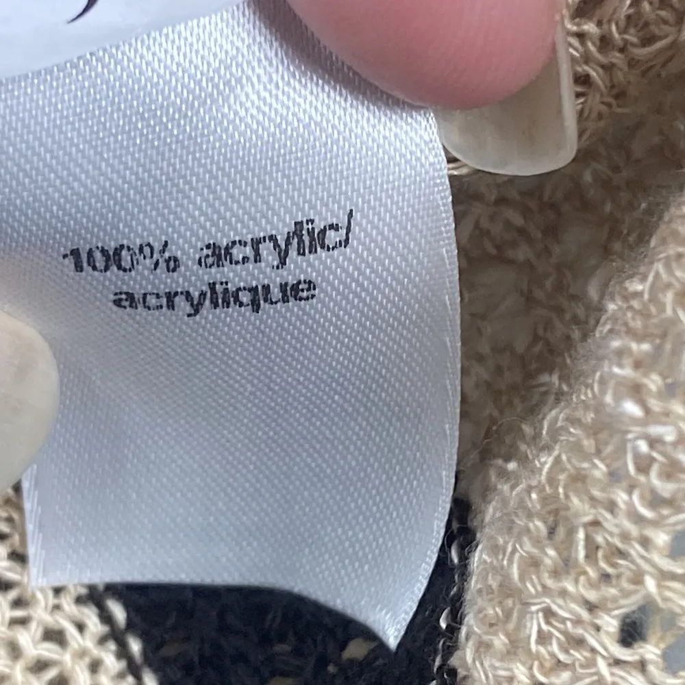 Maurices Cardigan Womens Size M Open Front Brown Striped Knit Fringe Cap Sleeve - Image 5