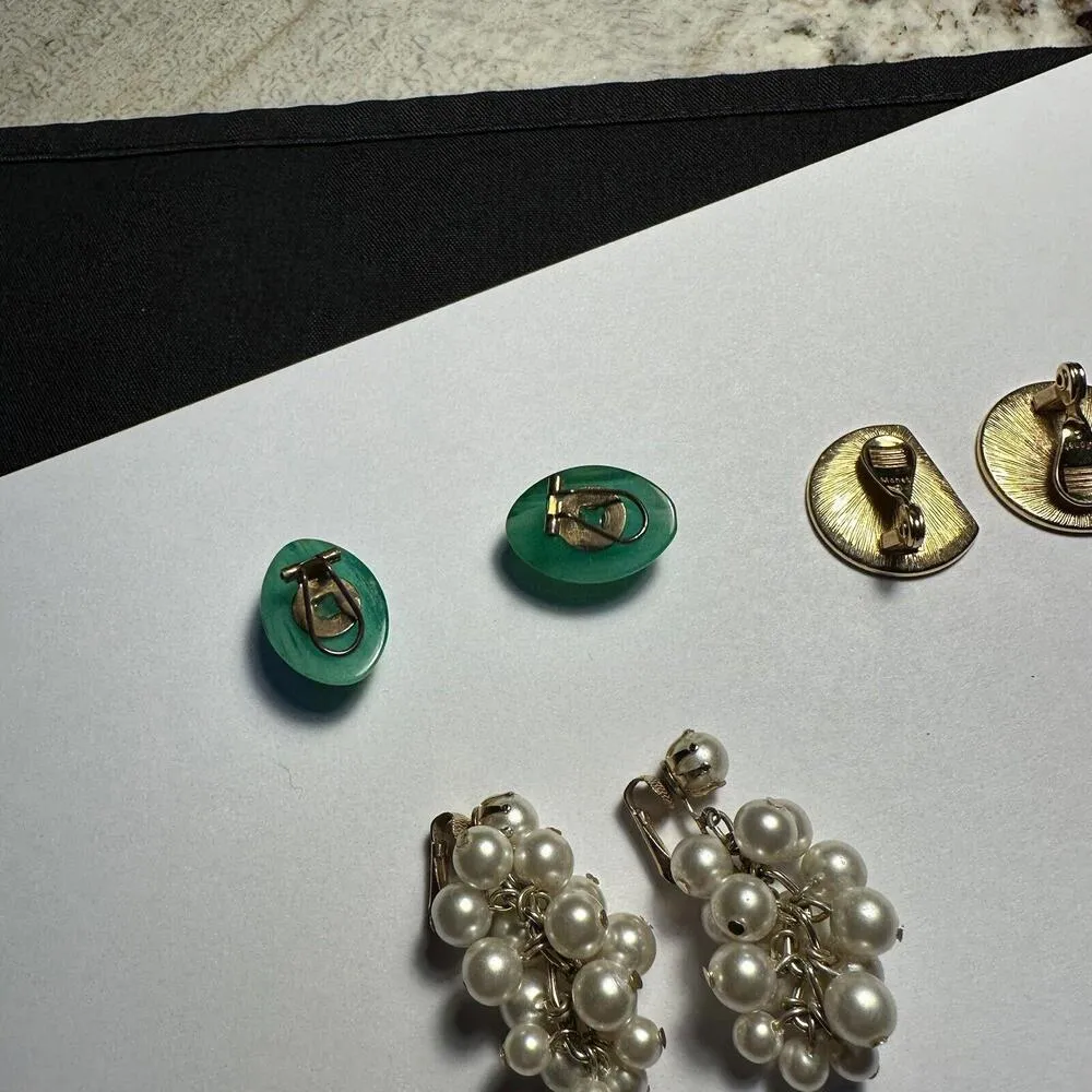 Lot Of 3 Vintage - Modern Clip on Clip-on Earrings 1 Monet - Image 10