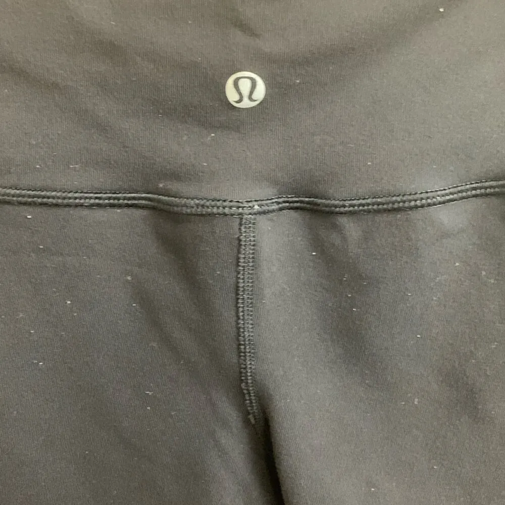 Lululemon women's size 6 wunder under color block leggings pants spring black mu - Image 4