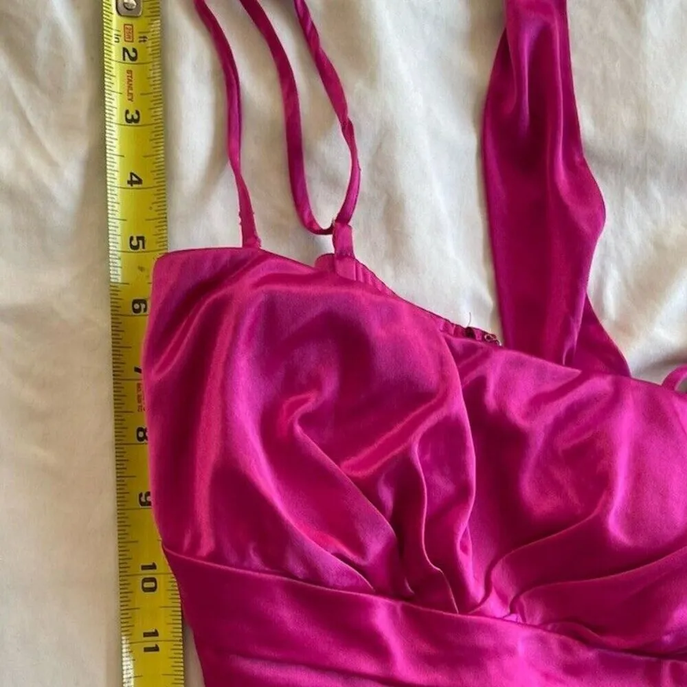 Vintage Speechless Women’s Sz S Mini Pink Dot Dress Bow Halter Y2K Barbie Fairy - Image 11