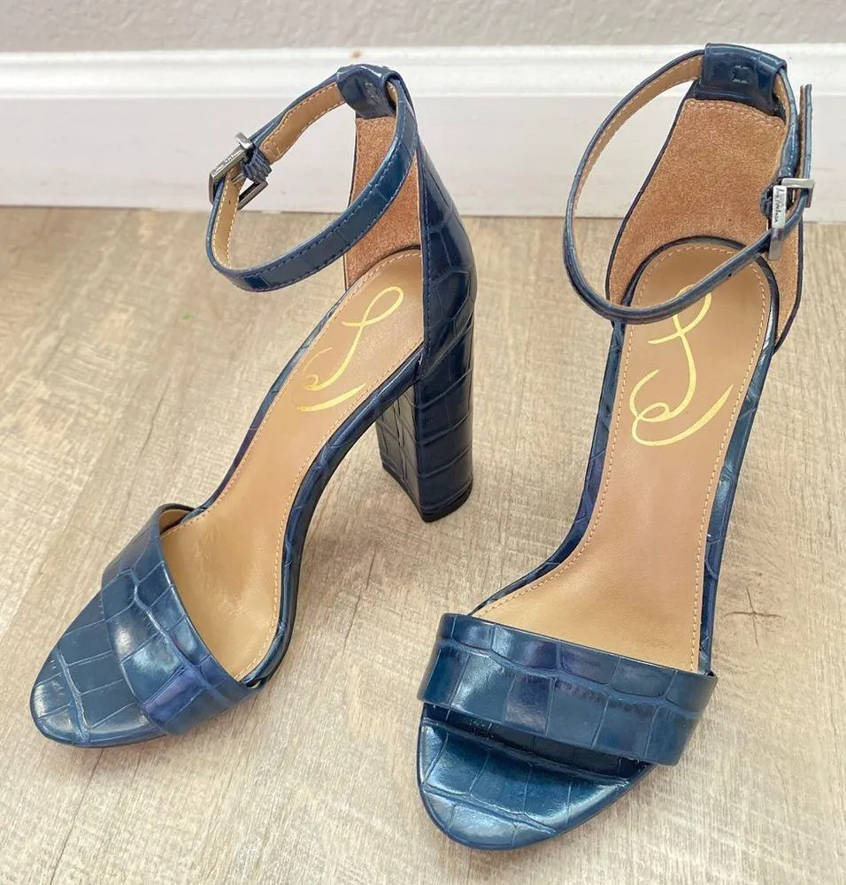 Sam Edelman Yaro Ankle Strap Sandal in Pacific Navy Sz 4 M - Image 2
