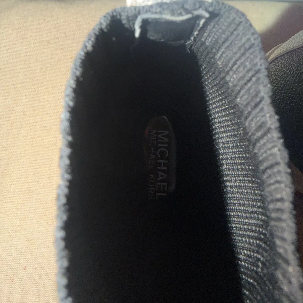 Michael Kors Black and Red High-Top Slip on wedge Sneakers! - Image 6