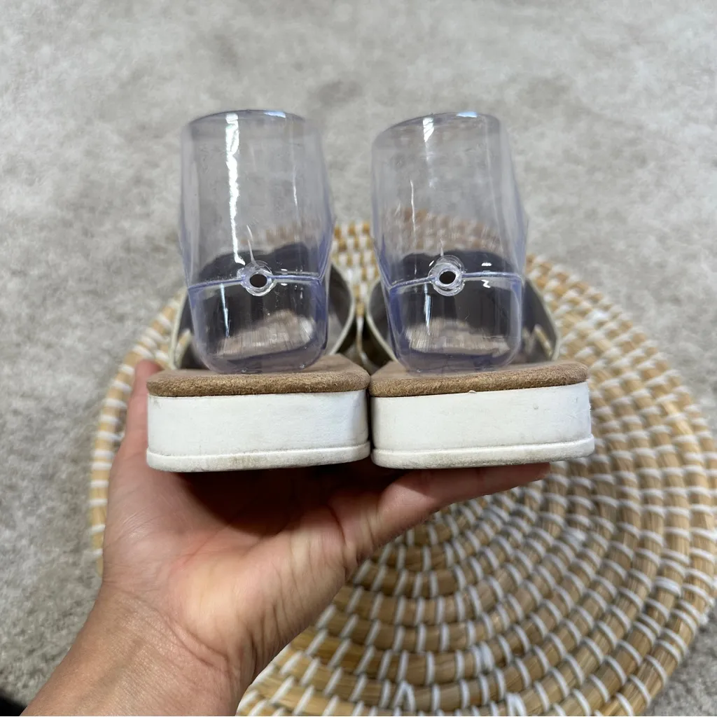 Izod Women’s Alyssa Gold Pewter Cross Strap Slide On Sandals Comfort Size 8 - Image 7