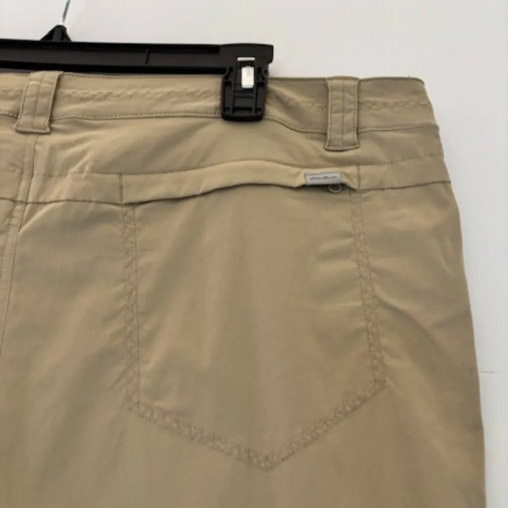 Eddie Bauer Khaki Beige Shorts Size 18 Women’s Outdoor Stretch Band Zip Pockets - Image 3