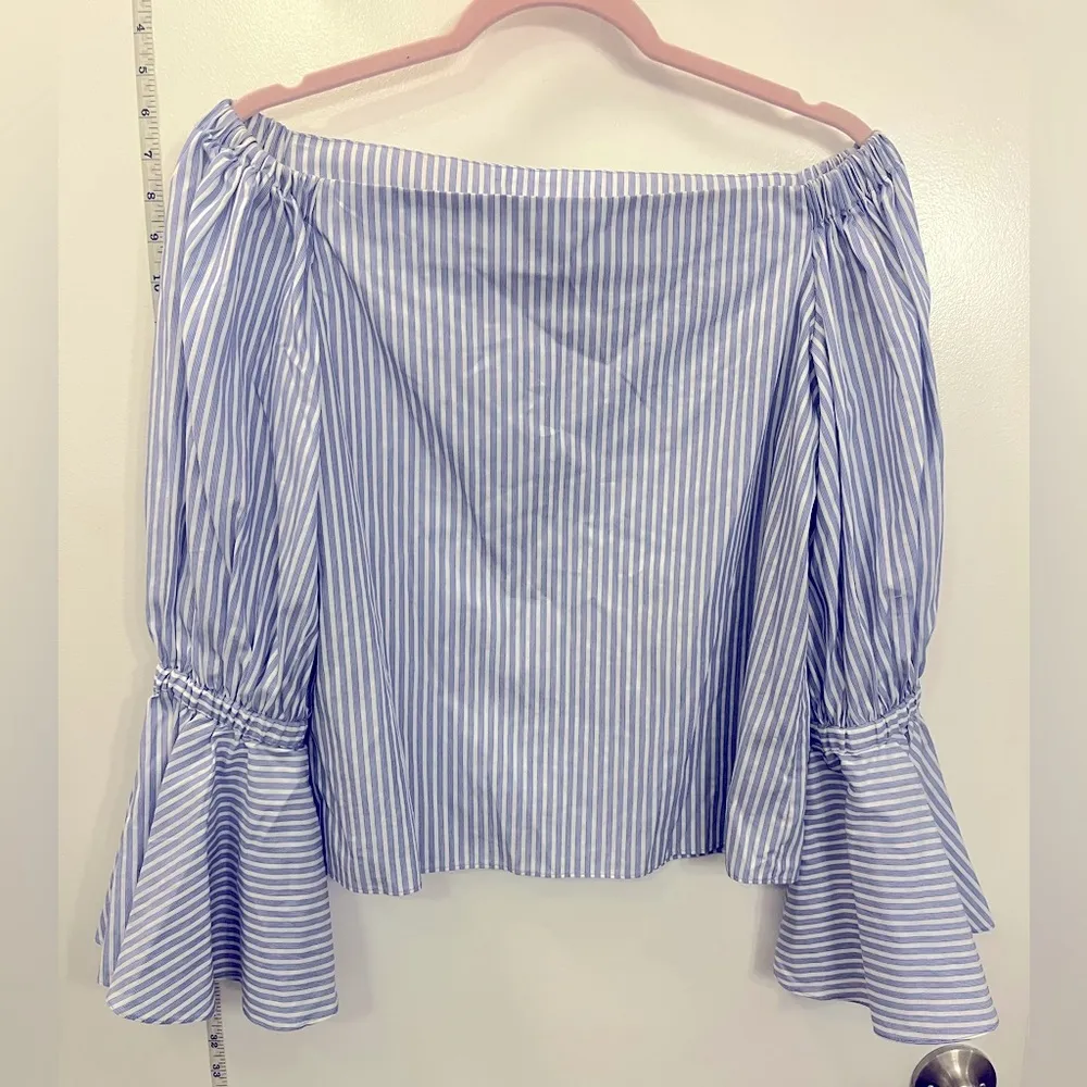 ALEXIS Juniper Striped Off-the-Shoulder Top, Blue/White - Image 4