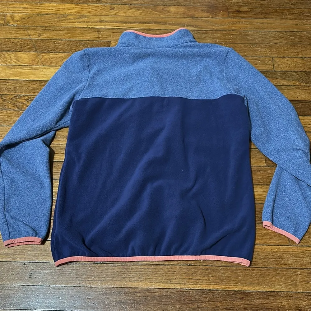 Columbia Blue and Coral Fleece Pullover Top, Large - Image 4