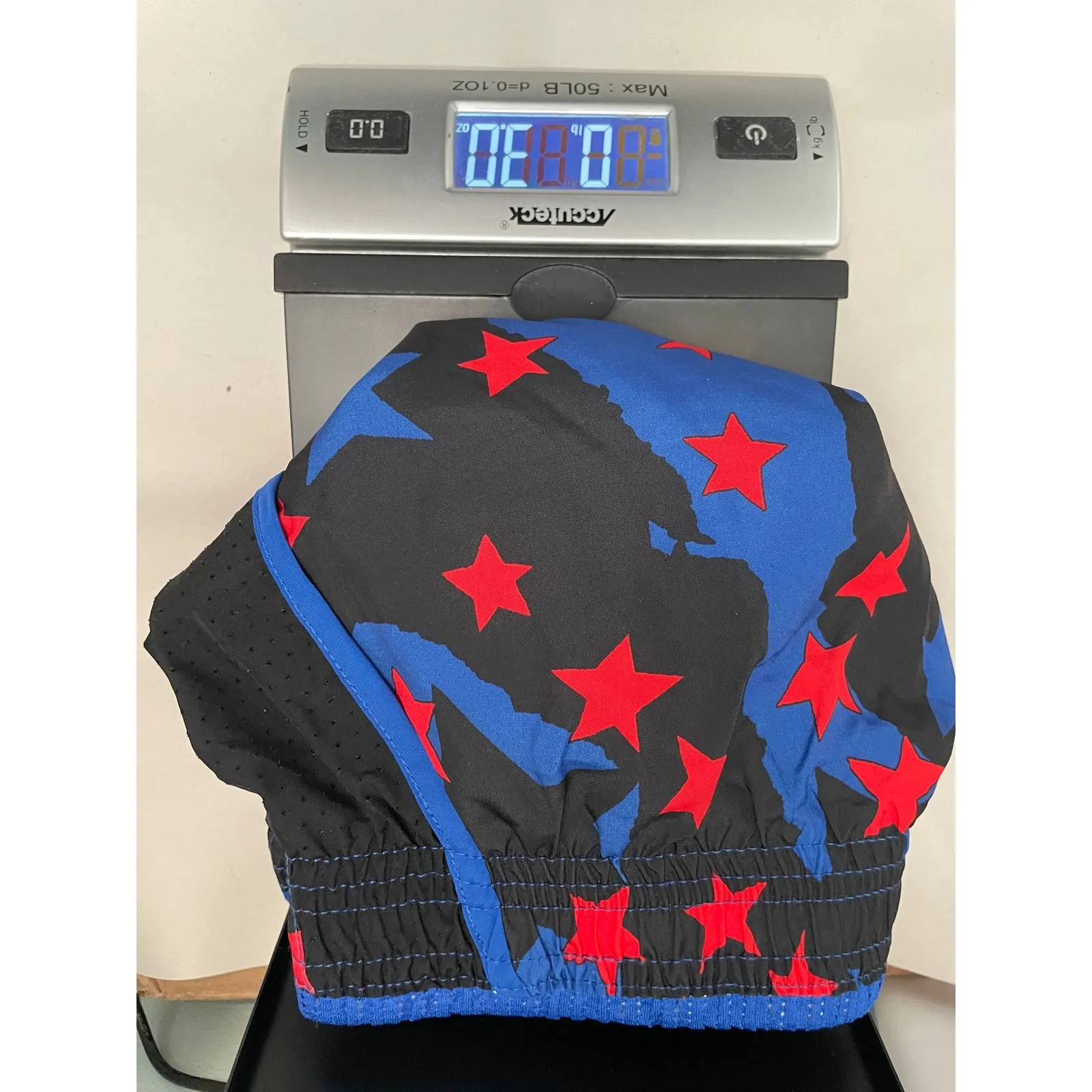 Nike Dri-FIT Running Shorts Black Blue Red‎ Star Print Athletic Womens Small - Image 4