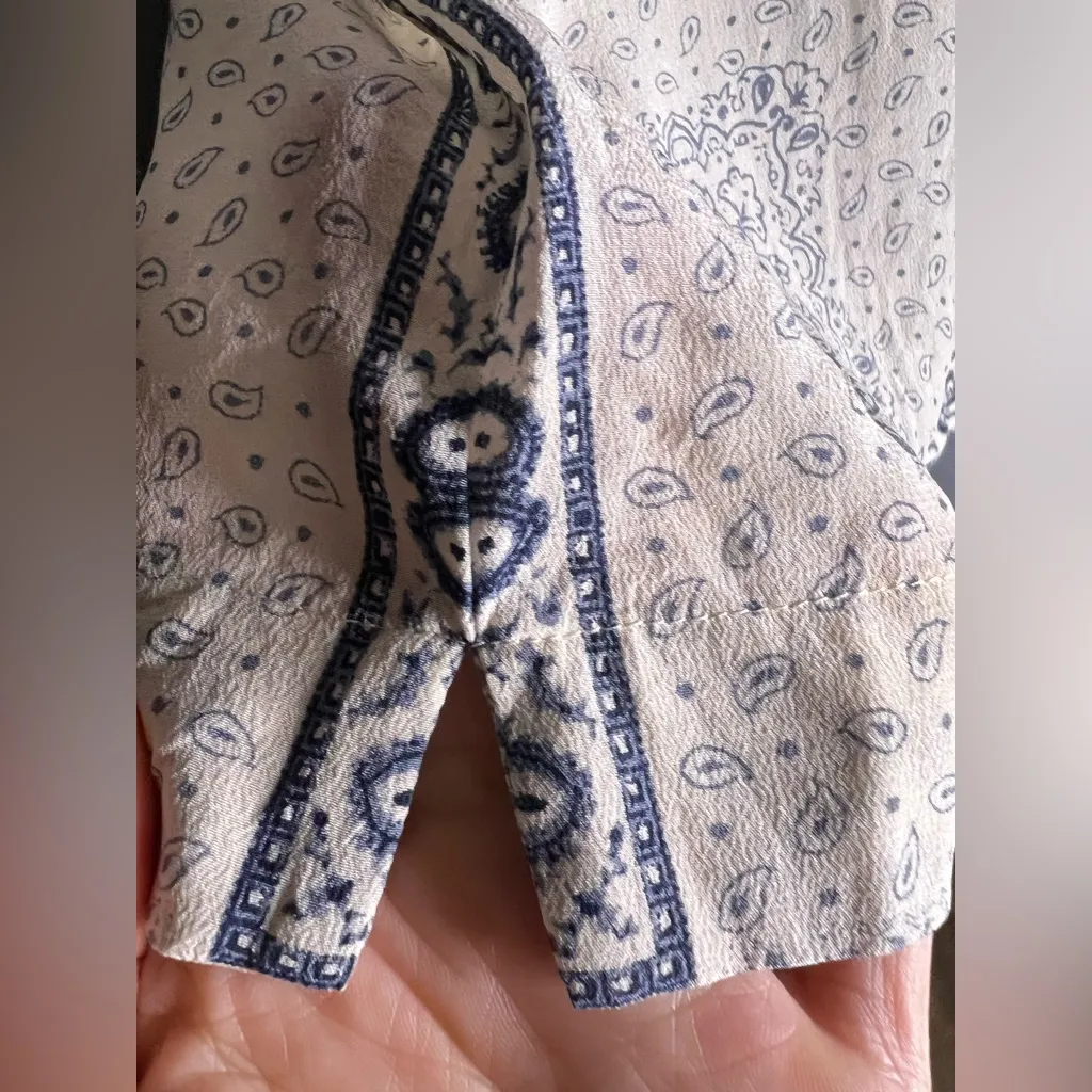 Madewell Kyoto 100% Silk Bandana Print Top in size Small - Image 8