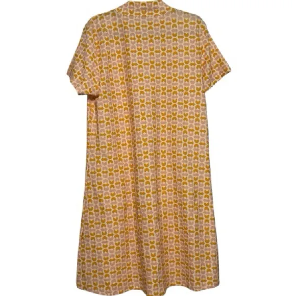 Spartina 449 Short Sleeve Serena Half Zip Pique Dress in Ollie Geo Size XL - Image 4