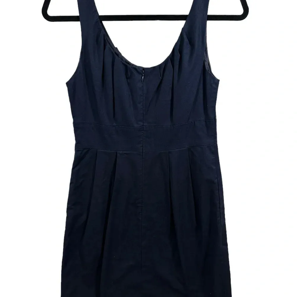 J. Crew Factory Navy Suiting Line‎ Sleeveless Lined Zip Back Closure Size 6 - Image 2