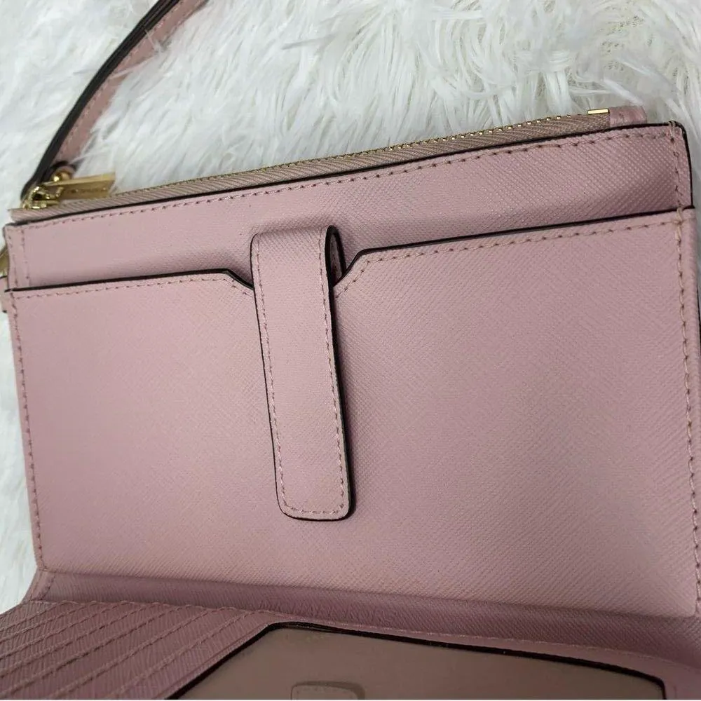 Michael Kors Pink Double Zipper Wristlet / Wallet with Phone Slot - Image 10