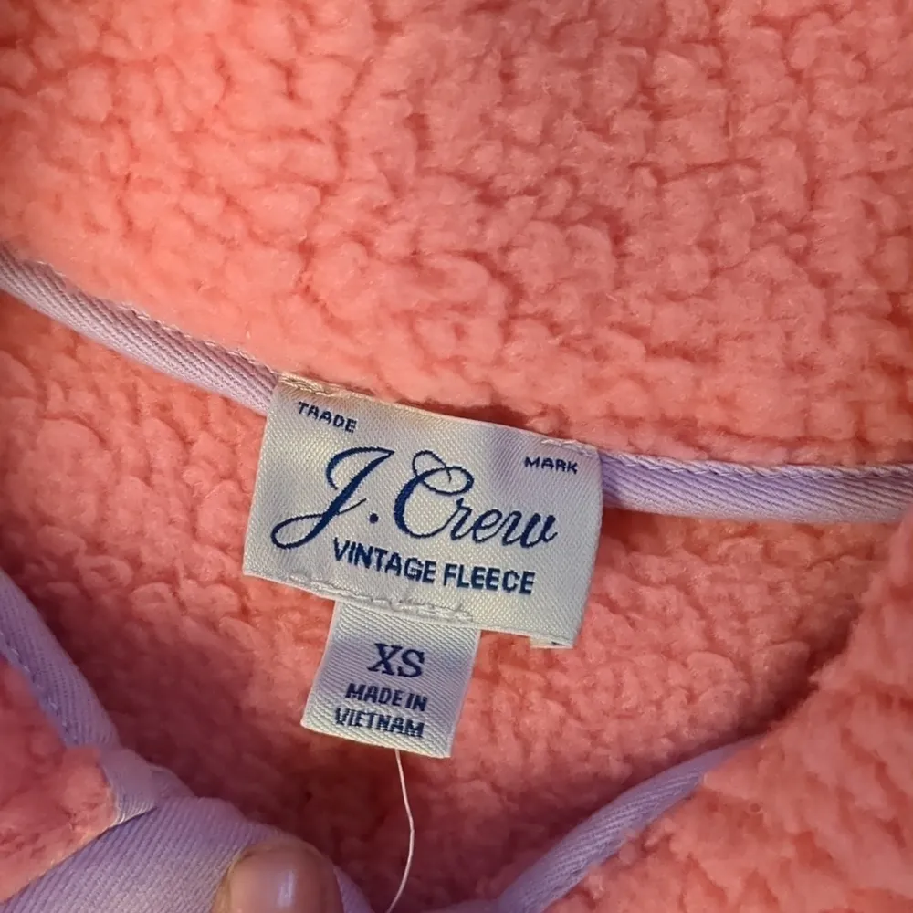 J. Crew vintage fleece Sherpa 1/4 zip fleece pullover size XS - Image 4