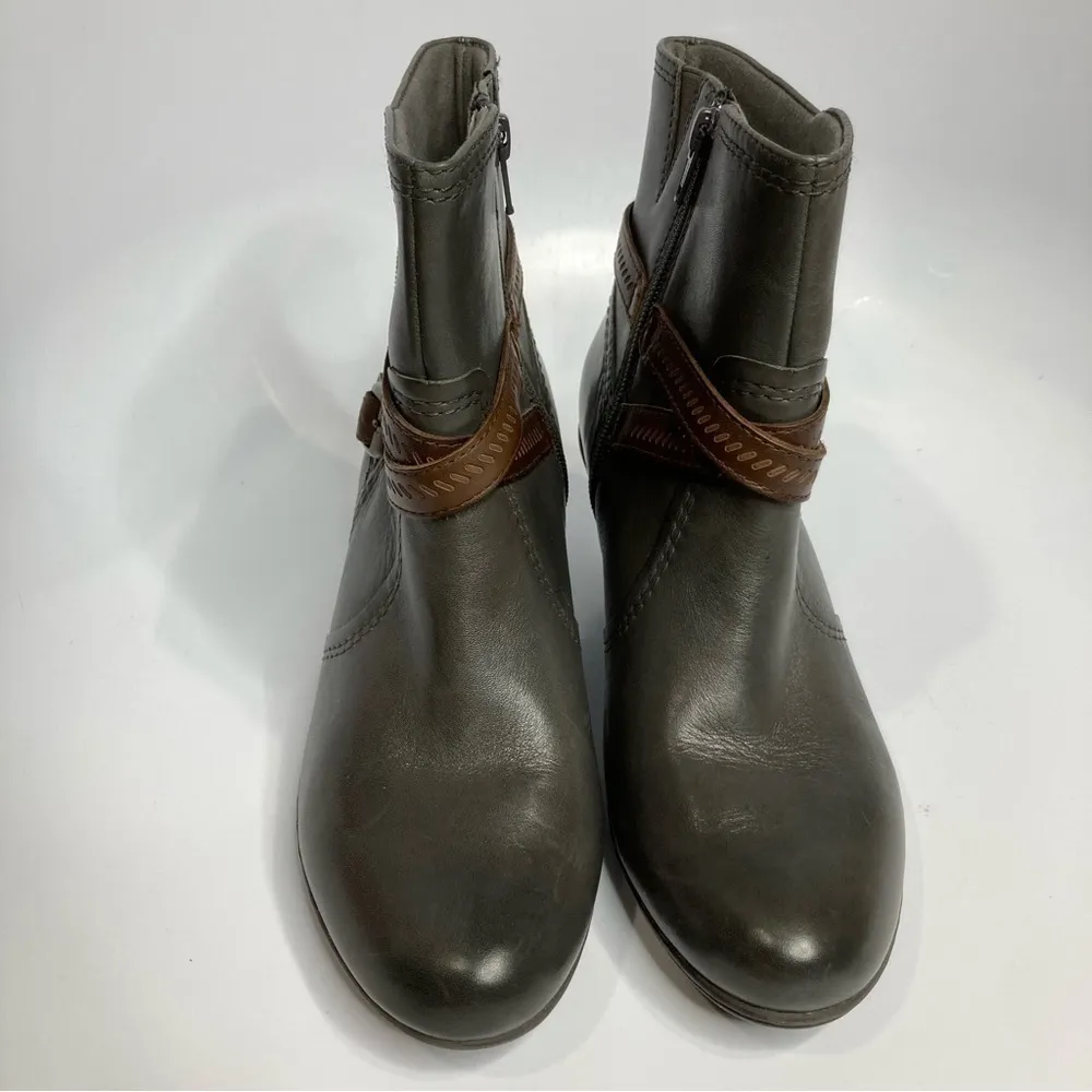 Rockport Cobb Hill‎ leather heeled boots size 8 Gray - Image 3