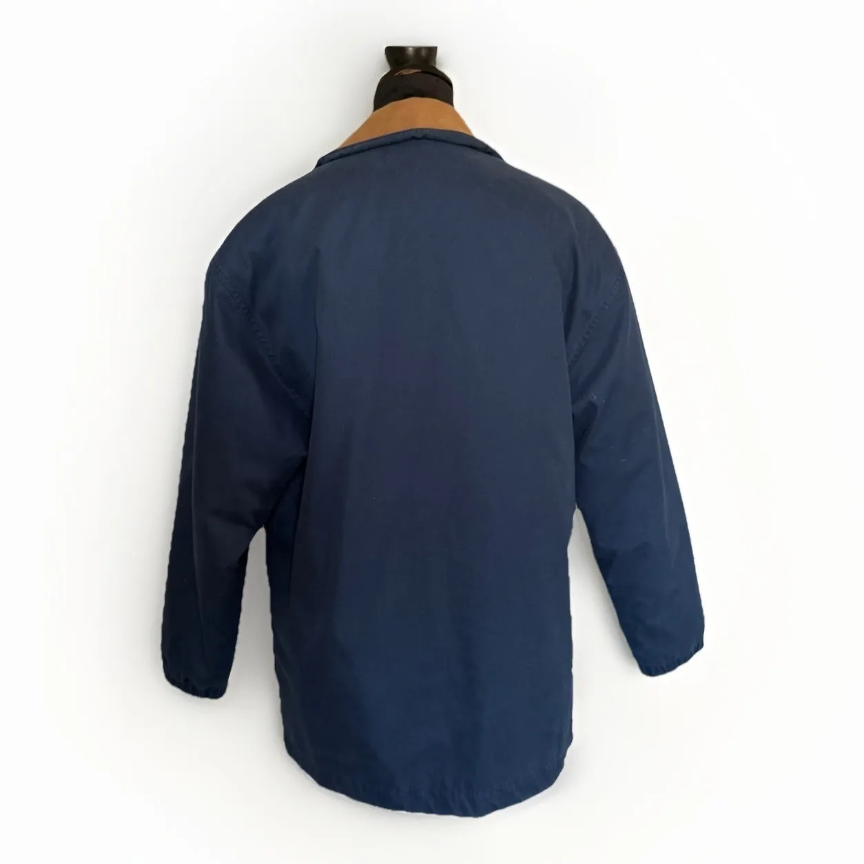 Vtg London Fog Women's Barn Chore Jacket Blue Corduroy Size 8 Contrast Collar - Image 3