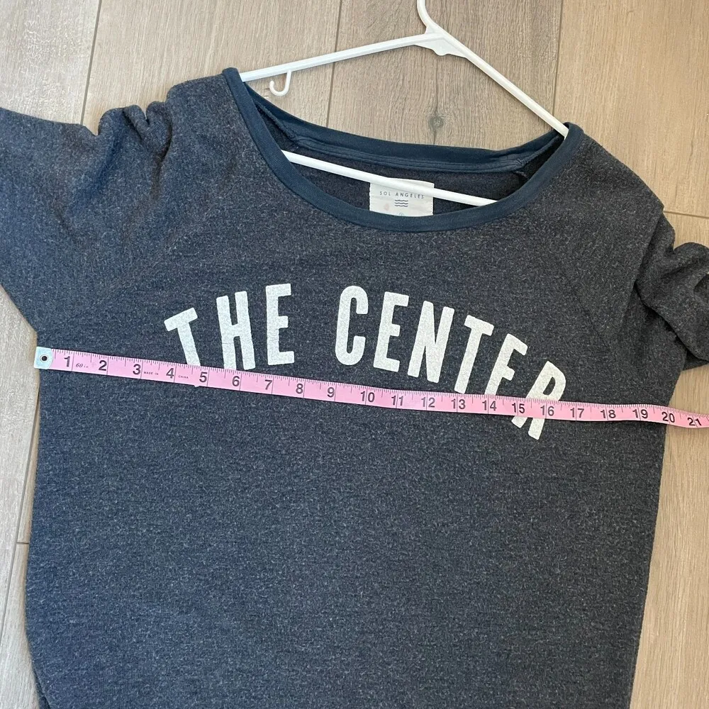 Sol Angeles The Center navy crewneck sweatshirt boat neck pullover vintage wash - Image 5