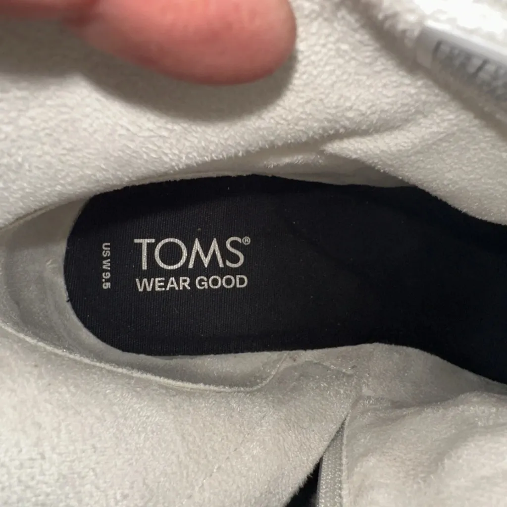 TOMS Rya Lug Sole Women's Size 9.5 Block Heel Platform Booties Light Sand - Image 6