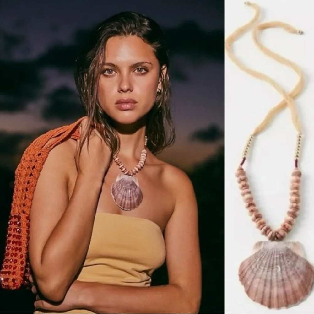Free People Love Letter To The Sea Necklace NWT Bohemian Beach Adjustable Shell - Image 9