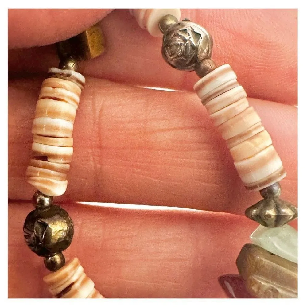 Shell natural stone beaded bracelet - Image 7
