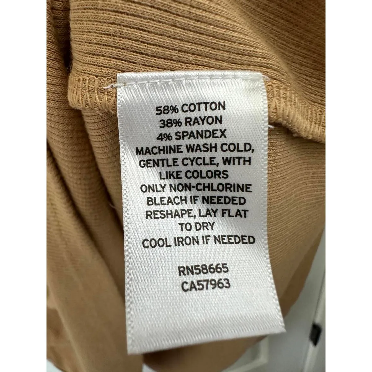 Melrose & Market Short Sleeve Crewneck Mini Dress Tan XL - Image 5