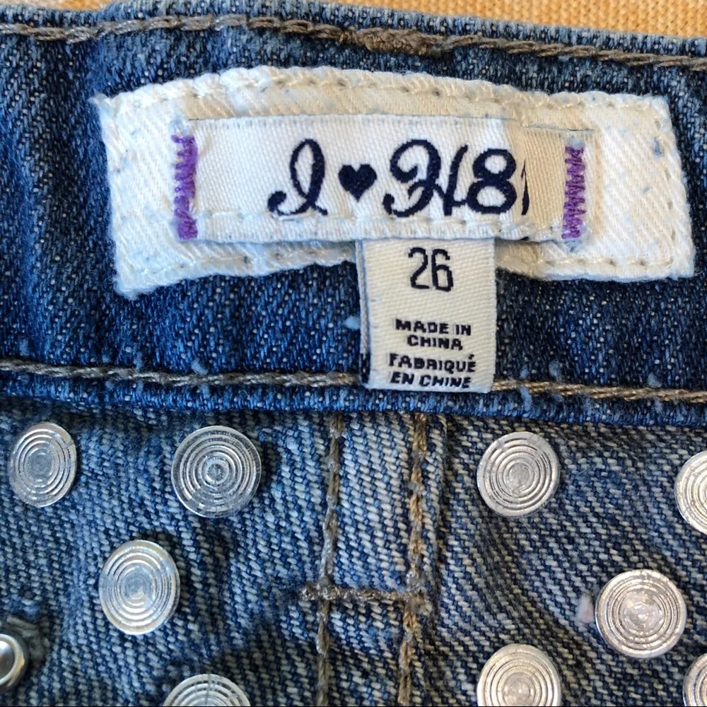 Y2K I Love H81 Denim Jean Skirt 🌸 26 - Image 2