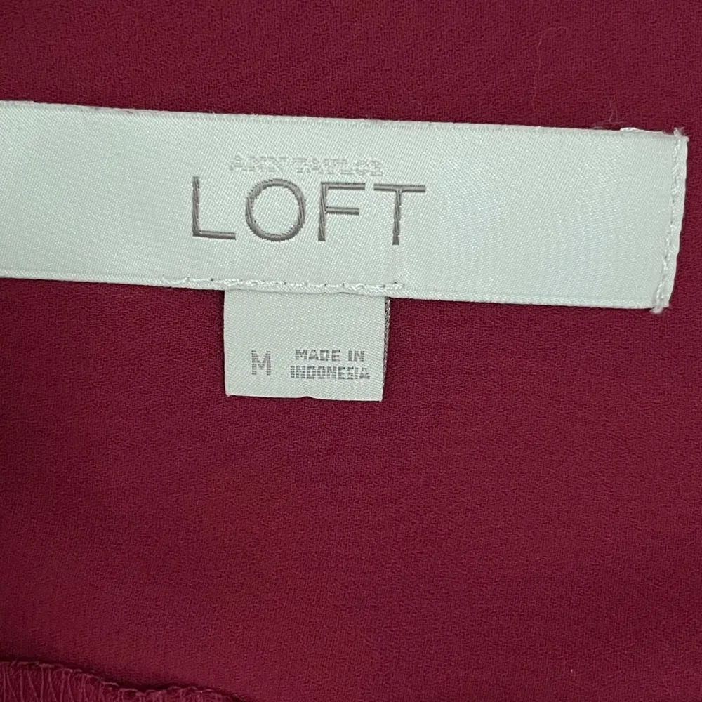 LOFT Long sleeved semi sheer flowy blouse - Image 3