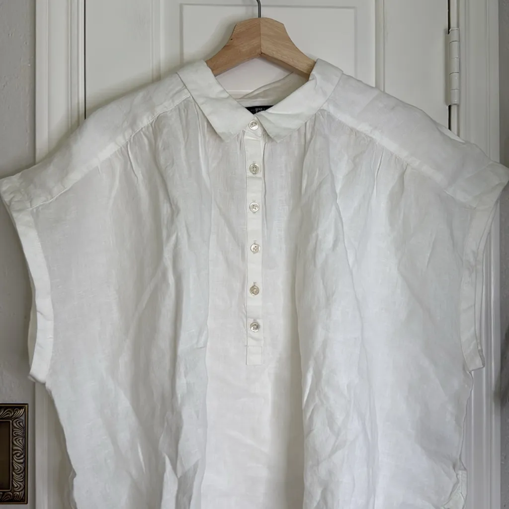 J.crew Baird McNutt Irish linen new capitaine oversized button down - Image 5