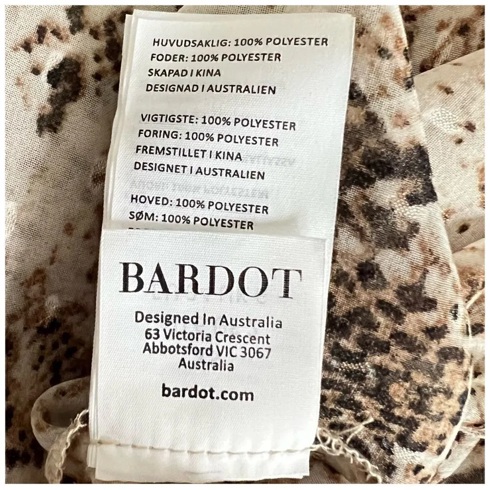 Bardot Snake Print Mock Neck Blouse in Natural Lyst Size XS - Image 17