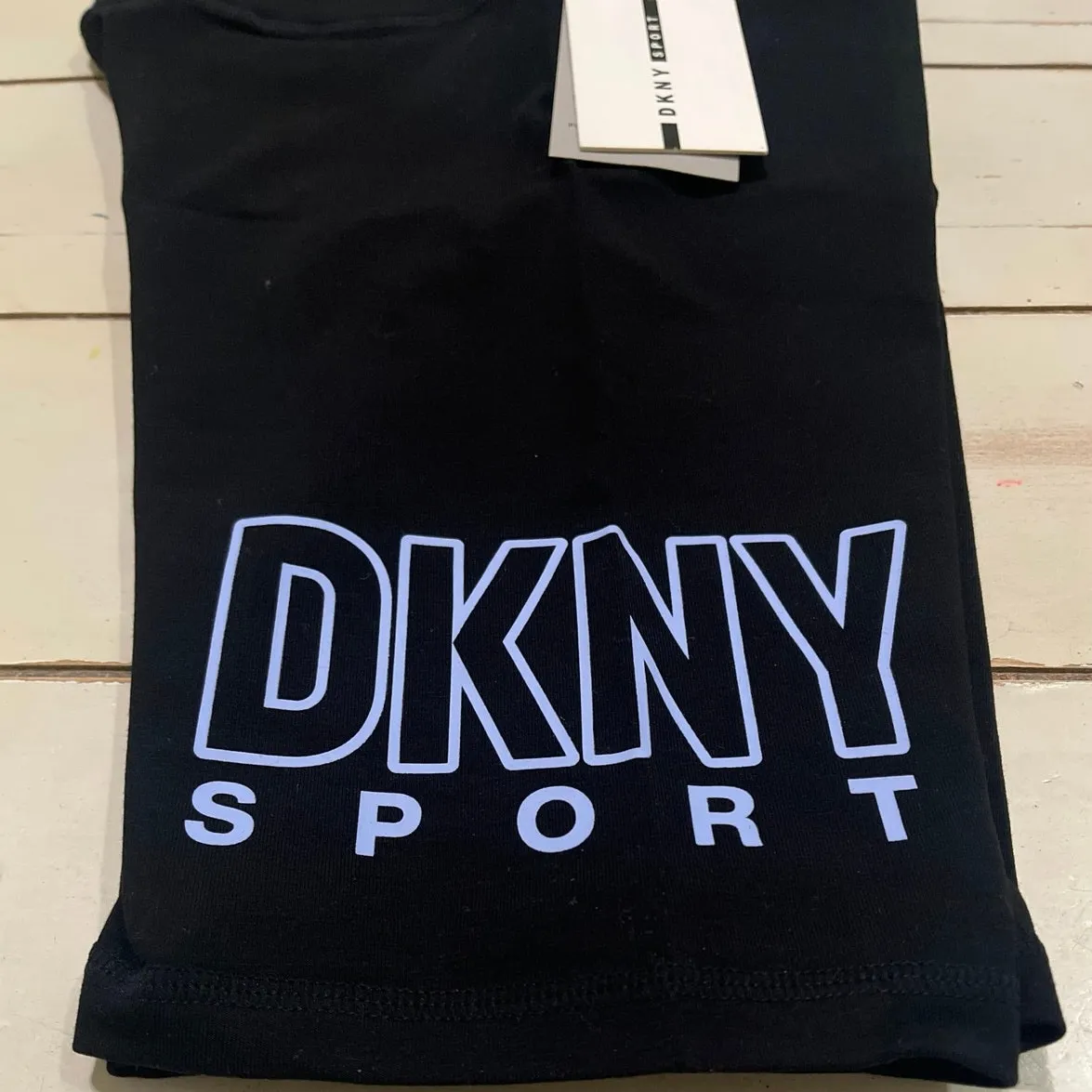 DKNY Sport High Waist Bike Shorts Graphic Logo Women’s XS - Image 4