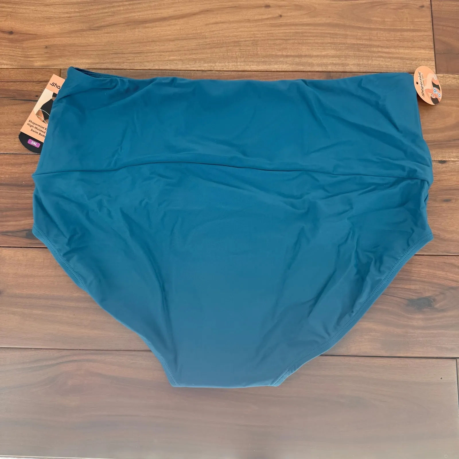 Shapermint Essentials High Waisted Tummy Control Bikini Bottom Teal Blue 2XL Size undefined - Image 8