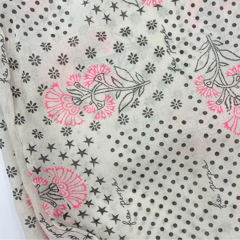 Free People Tote Bags Gauzy Lightweight Reusable Shopping White Blue Pink‎ Black - Image 6