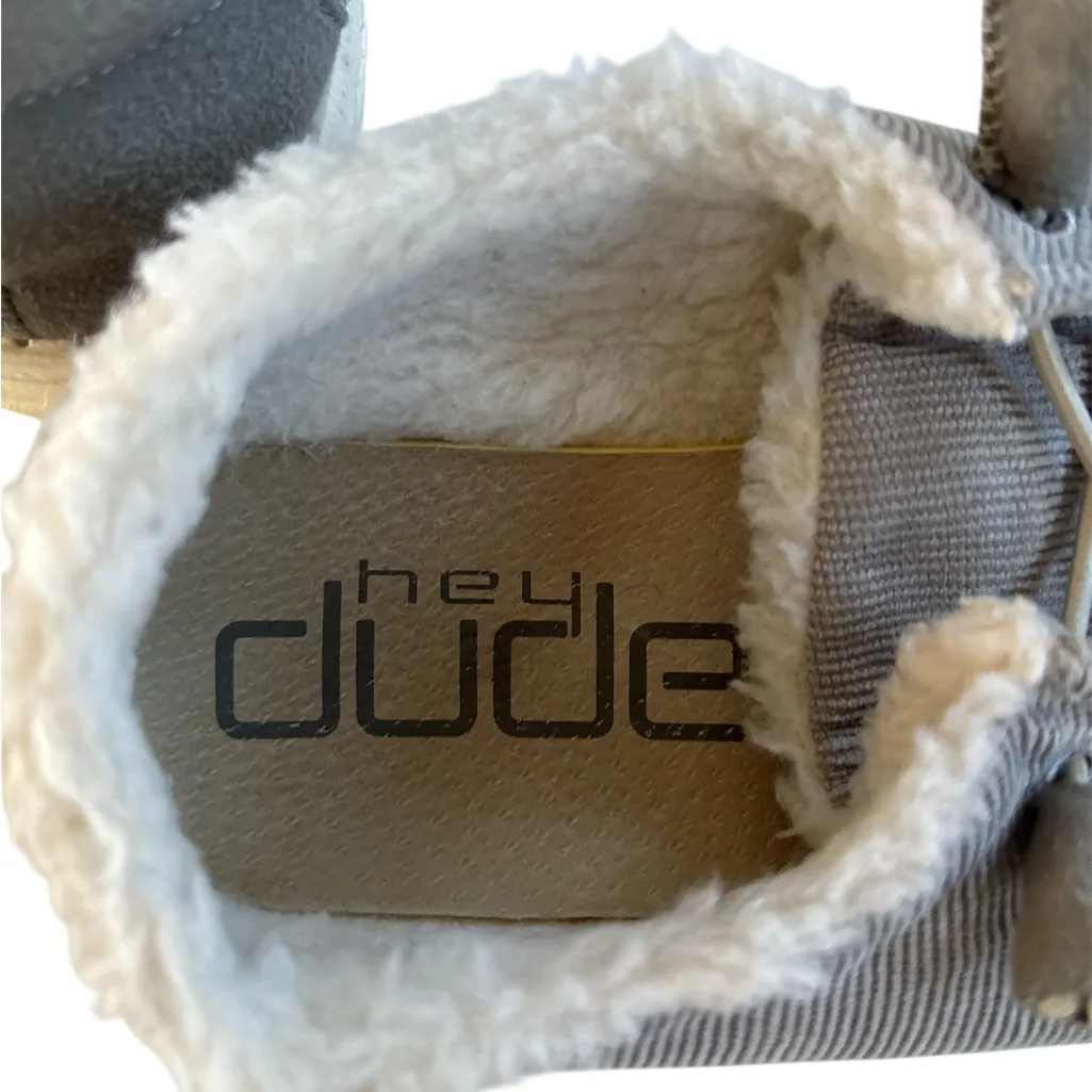 Hey Dude Wendy Comfort Corduroy Grey Faux Fur - Image 6