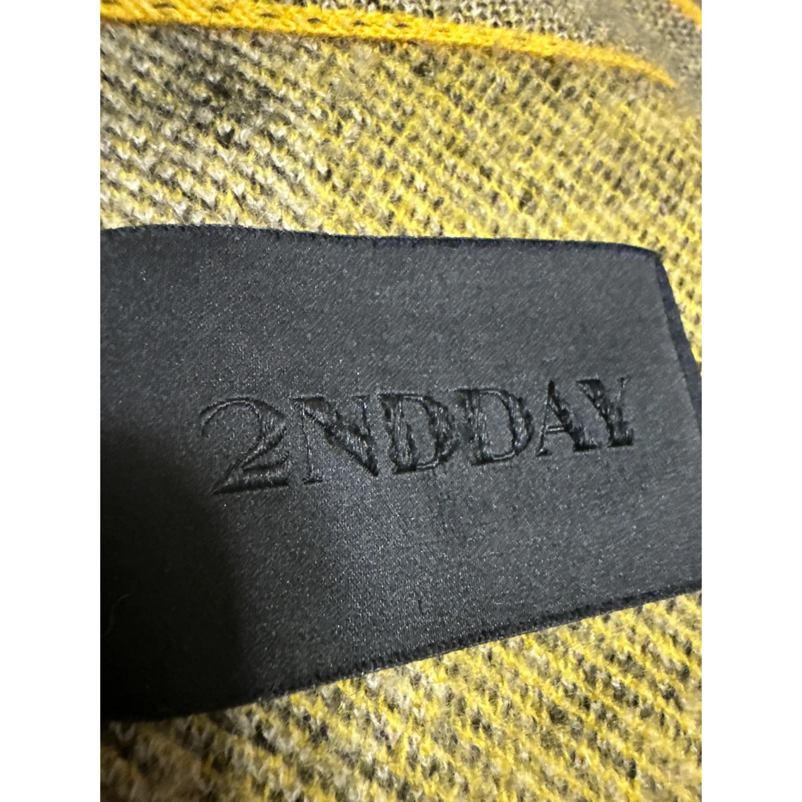 2ndday 100% Wool Women's Multicolor Open Front Long Sleeve Coat Jacket Size S - Image 4