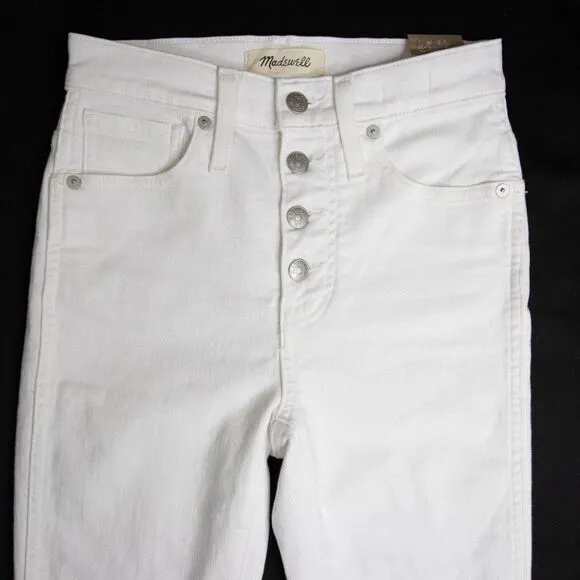 NEW 10" High-Rise Skinny Crop Jeans in Pure‎ Whit, 24 - Image 6