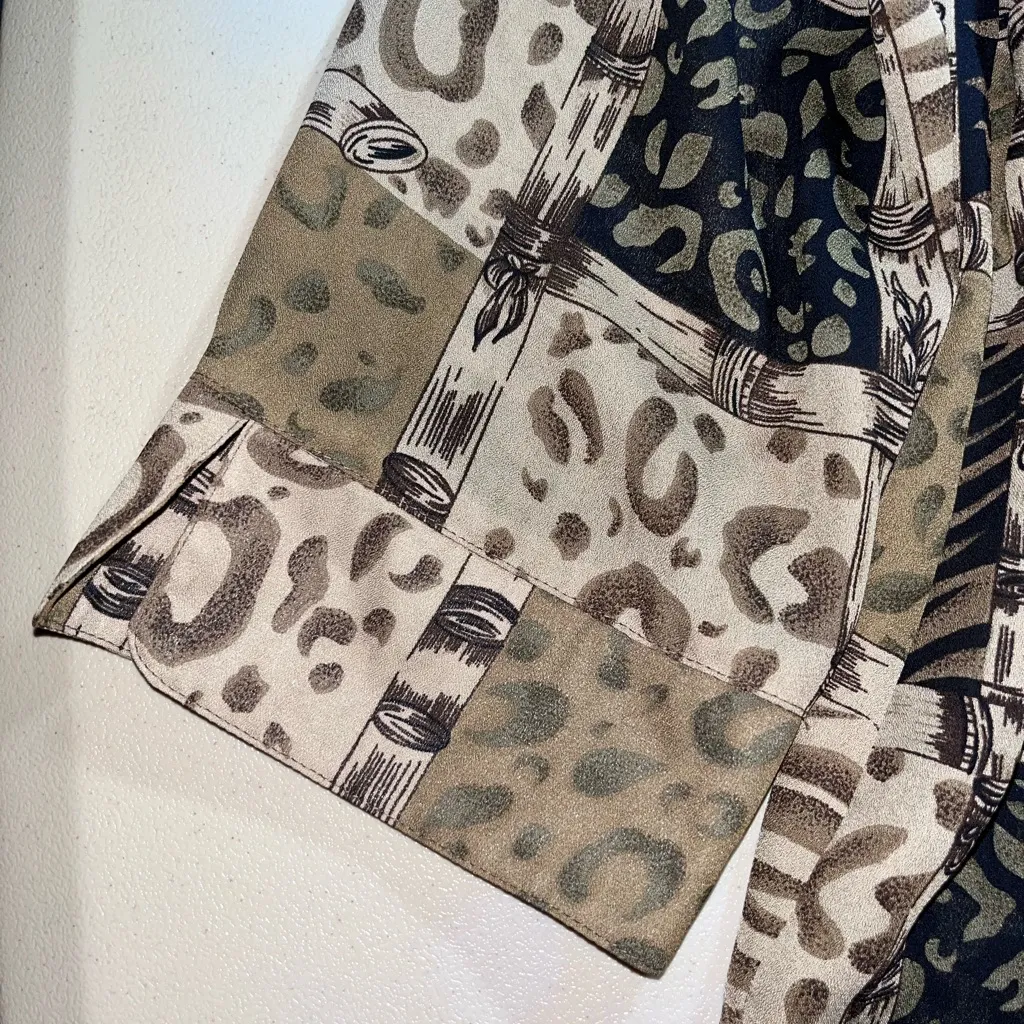 💜 Covington Animal Print Button Down Blouse - Image 6