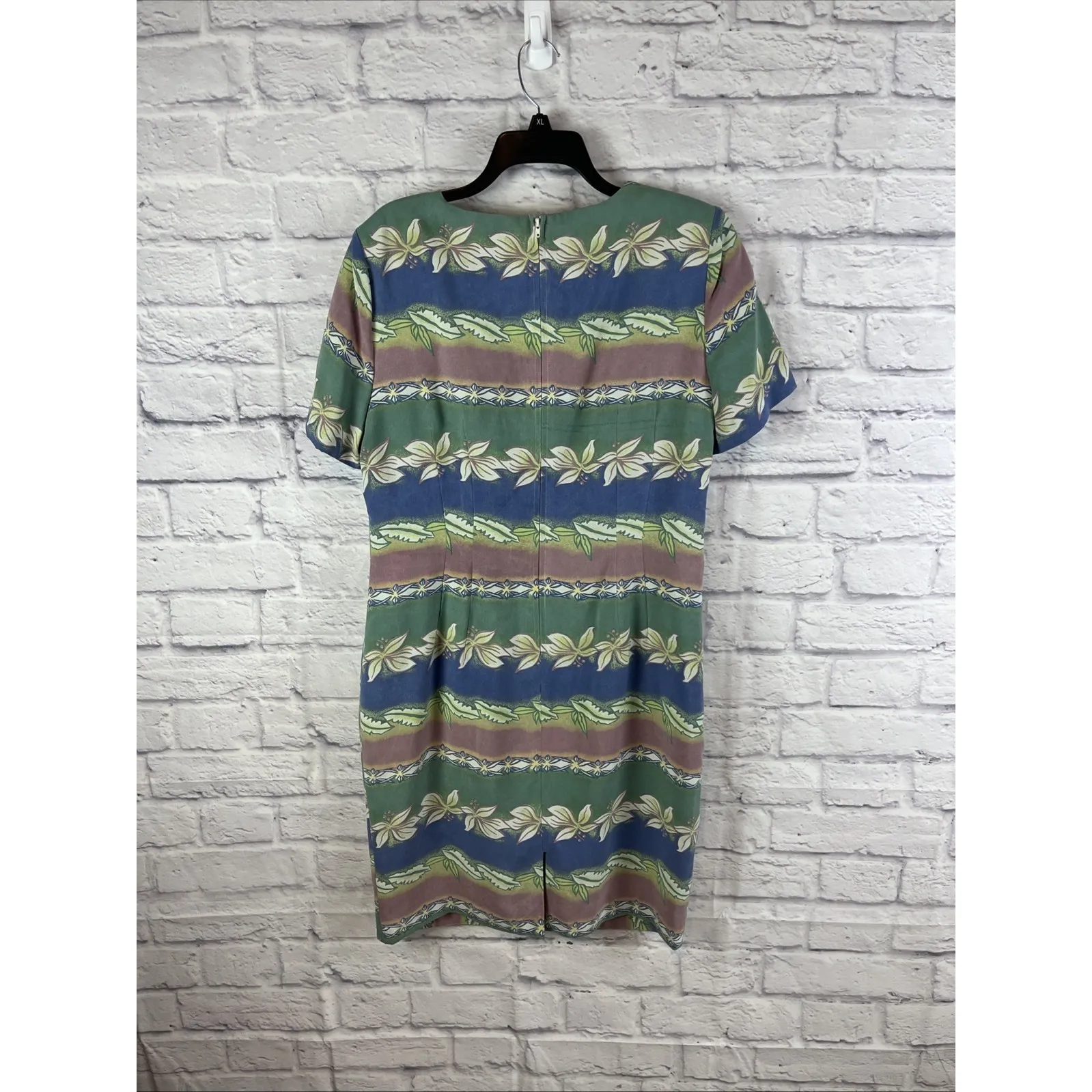 Adrianna Papell Women's Vintage 90s 100% Silk Cottagecore  Dress Size 14 - Image 11