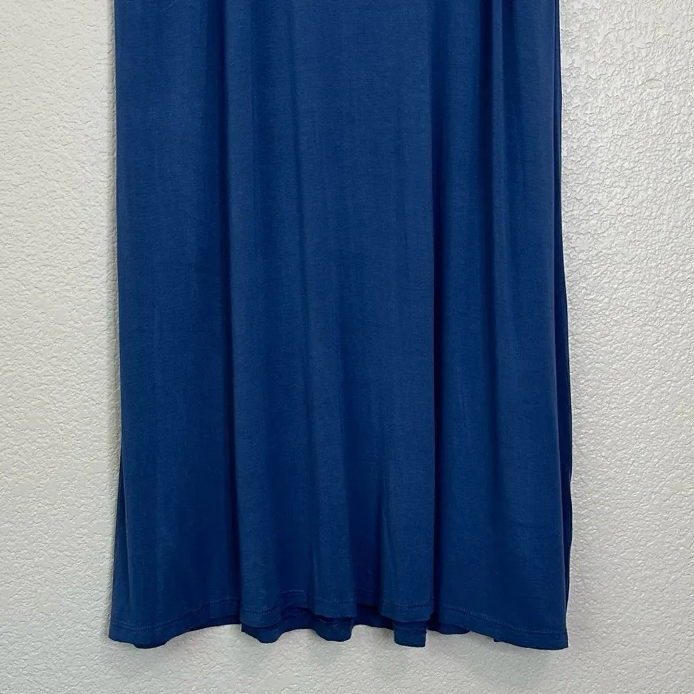 Pleione Blue Soft Jersey Knit Maxi Skirt - Image 4