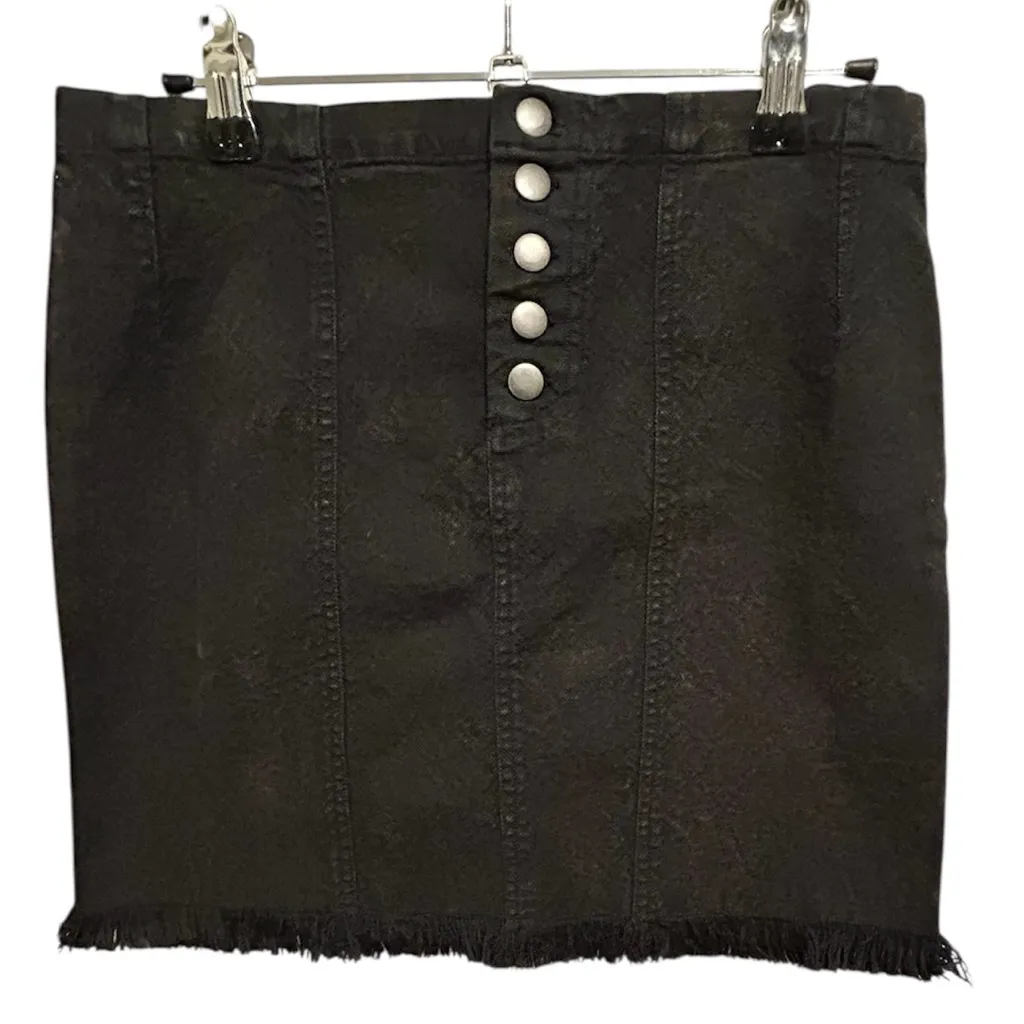 NWT Chaser Black Button-Detail Mini Skirt Small - Image 2